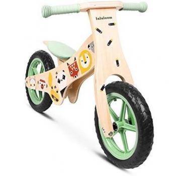 Beeloom Vélo Draisienne en Bois Vert 67x38x15cm