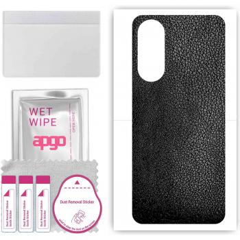 Apgo Black Leather Foil for Honor X20 SE Back Protection