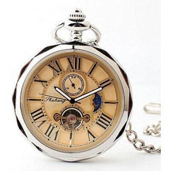 Luxury Golden Tourbillon Mechanical Pocket Watch PJX1398