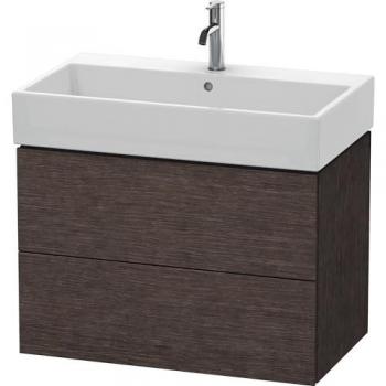 Duravit L-Cube Vasque LC627707272 Meuble suspendu 78,4 x45,9 cm, chêne foncé brossé, 2 tiroirs