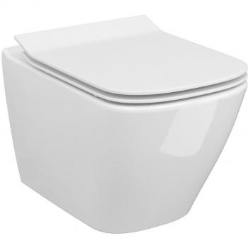 WC Suspendu Cérsanit City – Abattant SoftClose, Fonction CleanOn, Blanc S701‑405