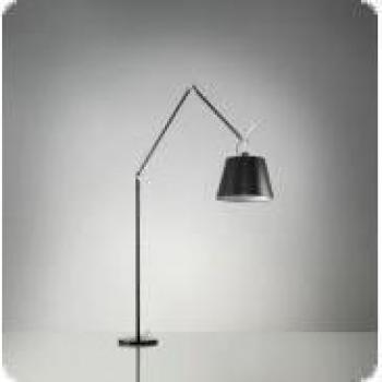 Artemide Tolomeo Mega Terra – Aluminium-Gestell, 32 cm Pergamentschirm mit Schnurrdimmer