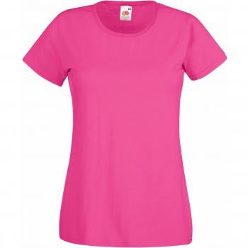 Fruit of the Loom Ladies/Womens Lady-Fit Valueweight Short Sleeve T-Shirt (Pack Of 5) (Fuchsia) Cotton