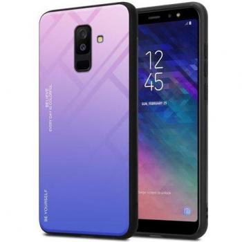 Rosy Blue Guard – Protection Couleur Double pour Galaxy A6 Plus