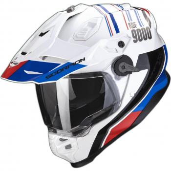 Casque intégral Scorpion ADF-9000 Air Desert ECE 22-06 Blanc Rouge Bleu taille M