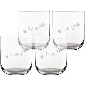 Engraved Personalized Water Glass Set