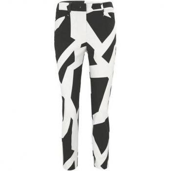 HEINE Druckhose für Damen in Schwarz und Ecru