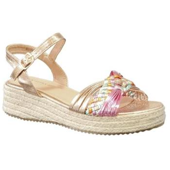 Ivachy Women's Braided Wedge Platform Shoes – Rose Gold, Size 7½