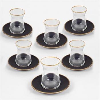 Rakle Zwart Theeset 12-delig 132 ml