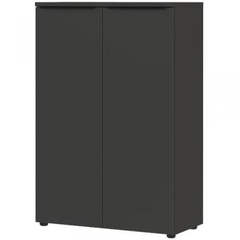 Lomadox Aktenschrank 81cm, graphit, MEMPHIS-01 mit Metallgriffen