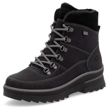 Remonte Schnürboots für Damen schwarz