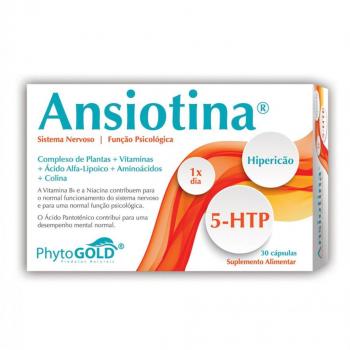 Ansiotina – 30 cápsulas – PhytoGold, suplemento alimentar para o sistema nervoso com 5-HTP
