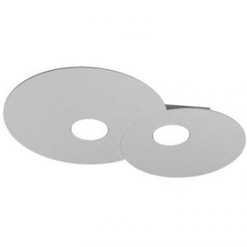 Cloud 2 Toplight – Plafonnier rond gris, deux luminaires GX53, dimensions 50 × 35 × 3 cm