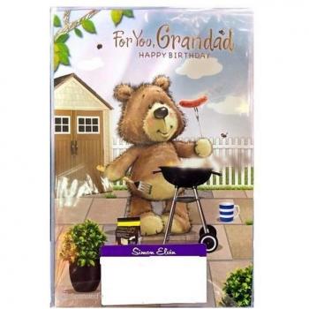 Carte d'anniversaire pour Papy avec ours en peluche