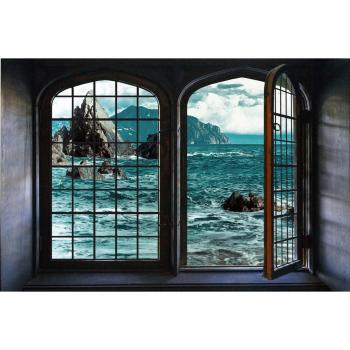 Queence Wandsticker »Meer«, Wandsticker, Wandbild, selbstklebend, 3D, Fenster