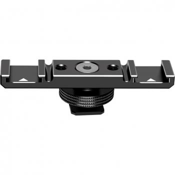 1/4 Extension Bar with Double Cold Shoe for Camera Accessories