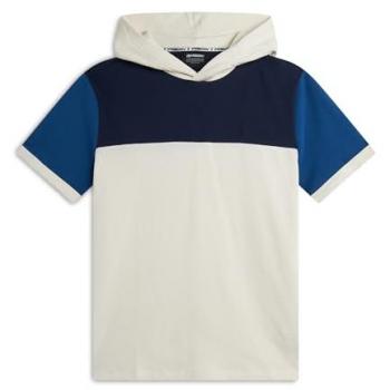 Felpa Colour Block Maniche Corte – Cuffia, Uomo Panna