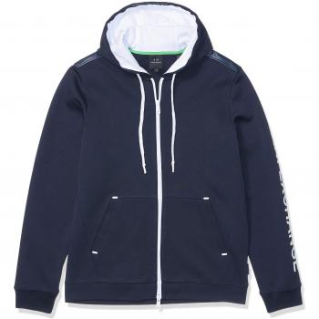 Armani Exchange A|X Herren Strickpullover Navy, mittlere Größe, Reißverschluss vorne
