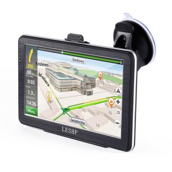 Apparecchio di navigazione GPS auto LESHP da 7 Android, capacità di memorizzazione di 8GB per viaggi in 48 paesi
