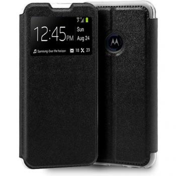 Funda COOL Flip Cover para Motorola One Macro Liso Negro