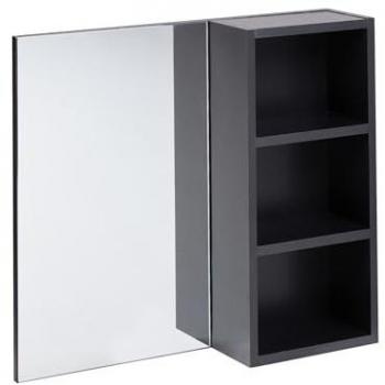 BELIANI Bathroom Wall Mount Cabinet Black Mir