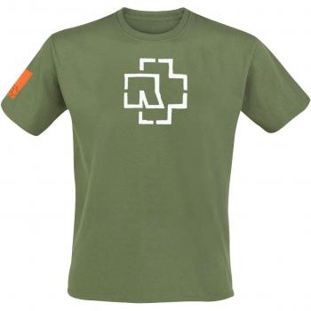 T‑shirt Rammstein logo homme olive S à XXL