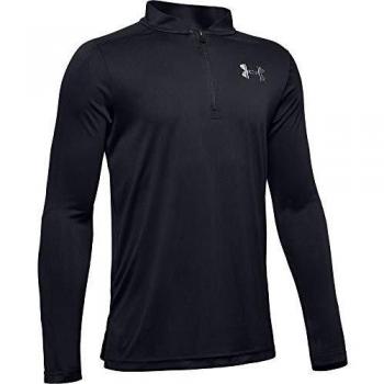 Under Armour Jungen Mk1 1/2 Zip Langarmtop, Schwarz
