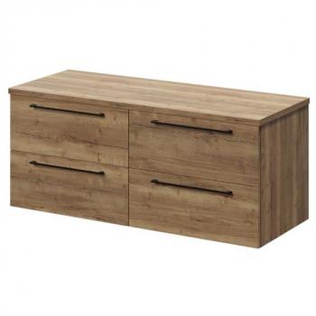 Napoli 1200mm Vanity Unit for Countertop Basins Tobacco Oak