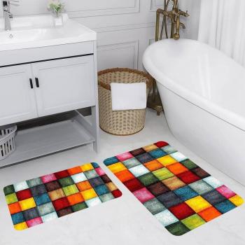 Alfombra Estampada Mosimoso Home RB136 para Baño 2 Piezas