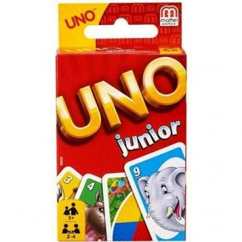 Mattel Games Juego de cartas UNO Junior, juego de mesa para niños con dibujos de animales (Mattel GKF04) (GPM86)