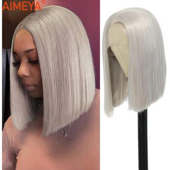 Blonde Bob Lace Front Wig Synthetic Daily Wear 12
