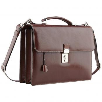 Picard 37 cm Leather Briefcase with Laptop Compartment Brown