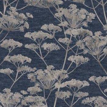 Serene Seedhead Sapphire Removable Vinyl Wallpaper