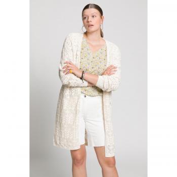 Women's Plus Size Long Cardigan Sweater, Yellow, Size 16/18, Cotton