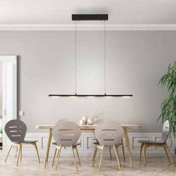 Lampada a sospensione Nele, dimmerabile, in ferro e vetro, colore nero