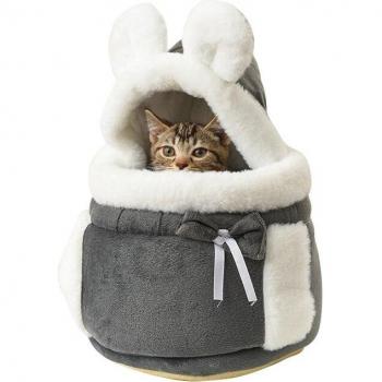 Mochila de transporte para gatos y perros pequeños, bolsa cálida y transpirable, 6Kg de carga