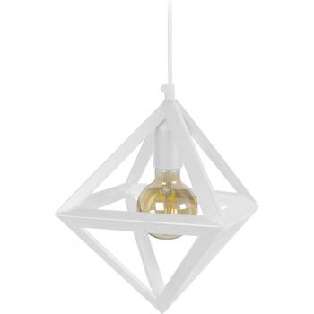 Métal Blanc Octaèdre ToSel, suspension 24 × 84 cm