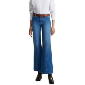 Silbon Pantalón de Vaquero Wide Leg Tiro Medio