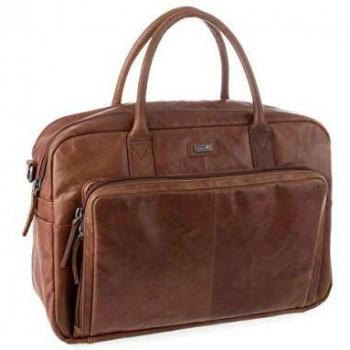 Leder Wickeltasche “Sparrow” mit Spikes, 42 cm Laptop­behälter