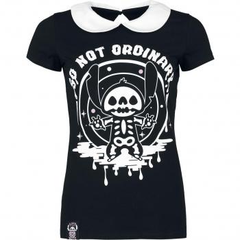 Women's Lilo & Stitch Black T-Shirt with So Not Ordinary