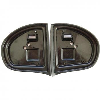 Accessoire miroir extérieur Mercedes (E/W211 & C/W203) – 2 pièces en caoutchouc noir