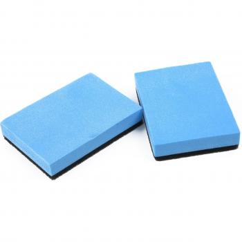 2er Set EVA Schwamm Applikator Pad für Keramikbeschichtung Auto-Reinigung, 7,5 x 5 x 1,5 cm in blau und schwarz