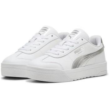 Puma Roma Feminine Metallic Sneakers White/Silver UK 6.5