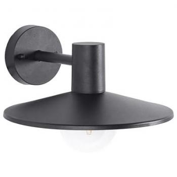 Lampada da parete per esterni in metallo e alluminio nero opaco