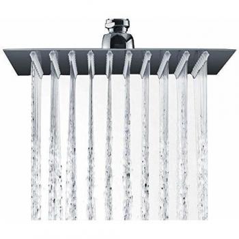 Pommeau de douche design pluie 20x20 cm chromé
