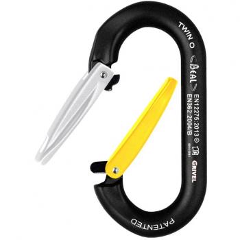 Beal Karabiner Twin O – Schwarz (Sicherheits