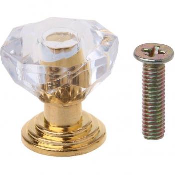 Mango decorativo de cristal para cajones, 10 piezas