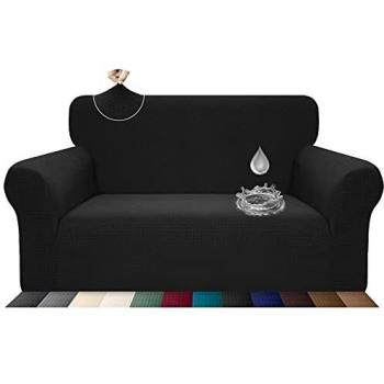 Luxurlife Black 2 Seater Sofa Cover
