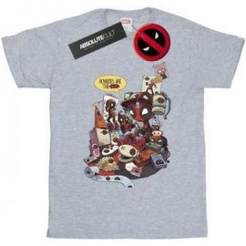 Marvel Damen T‑Shirt Deadpool Boyfriend‑Merch Baumwollweiß
