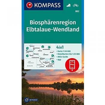 KOMPASS Wanderkarte 862 Biosphärenregion Elbtalaue-Wendland 1:50.000